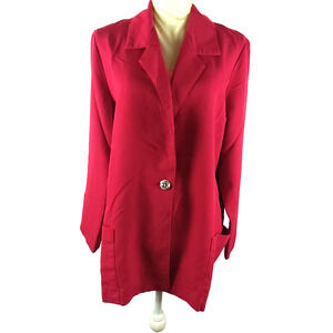 Vintage Main Street Classic Women's Red Blazer Size A 8 16 W Made In USA